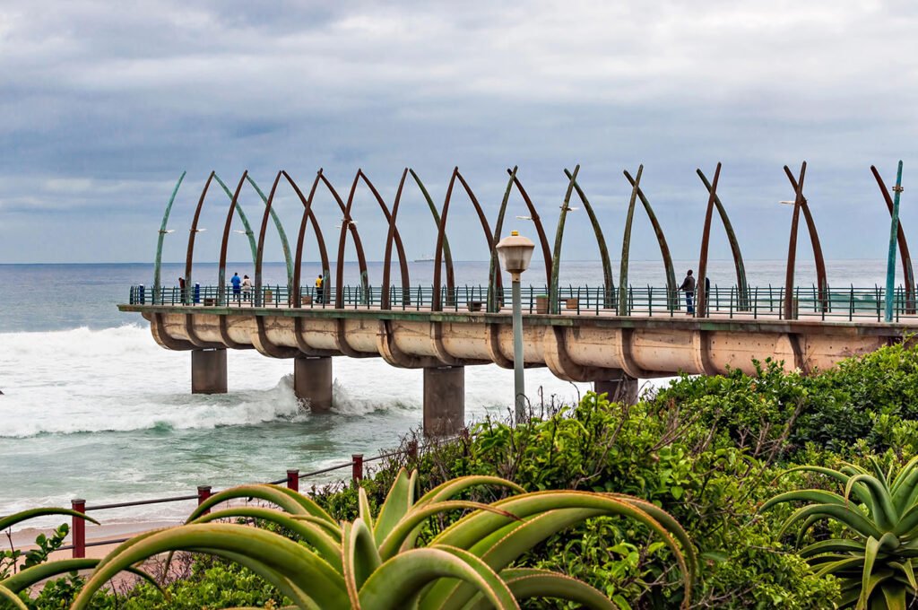 DURBAN, SOUTH AFRICA - JANUARY 20, 2015: Locals and Tourists at the Millennium Pier in Umhlanga Rocks